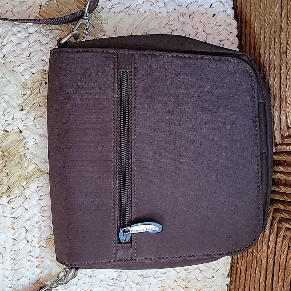Travelon brown crossbody or belt/travel bag
